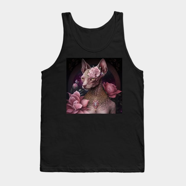 Ancient Hybrid Goddess Sphynx Tank Top by Enchanted Reverie